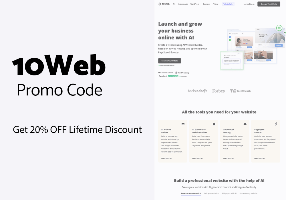 10web promo code coupon code image